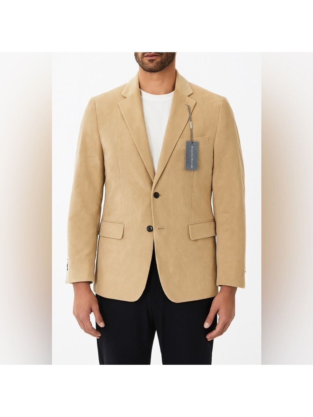 Michael Kors Corduroy Classic Fit Sport Coat Blazer Suit Jacket Camel Tan 48 Reg